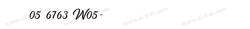 耳今楷05 6763 W05字体转换